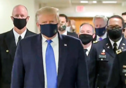 трамп, публика, защитная, маска, пандемия