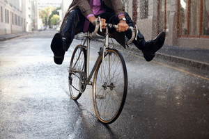 велосипед дождь